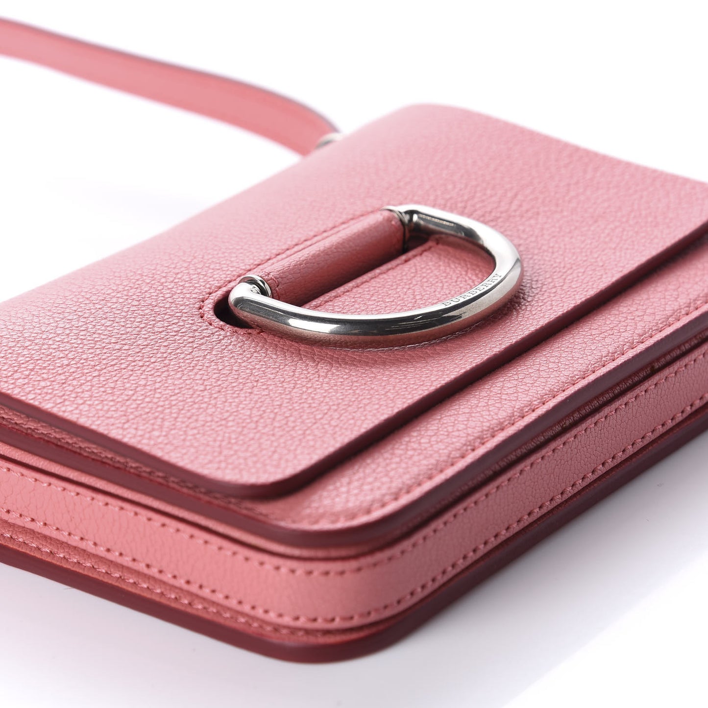 Goatskin Mini D-Ring Bag Bright Coral Pink