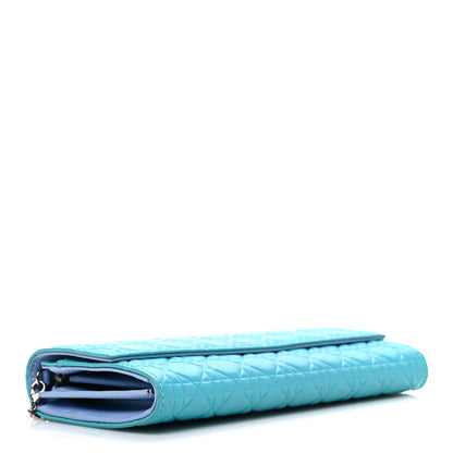 Christian Dior Ultra Matte Cannage Lady Dior Rendezvous Wallet On Chain Turquoise 4 of 10