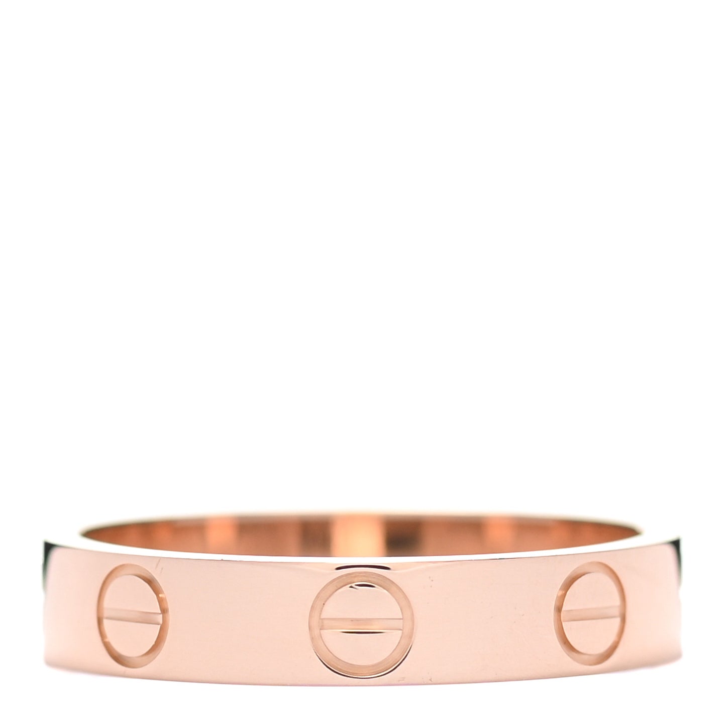 18K Pink Gold 3.5mm LOVE Wedding Band Ring 50 5.25