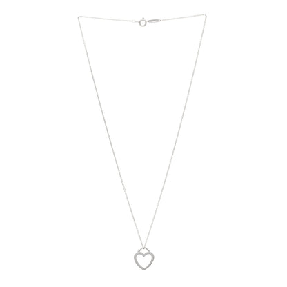 Tiffany Sterling Silver Heart Pendant Necklace 3 of 4