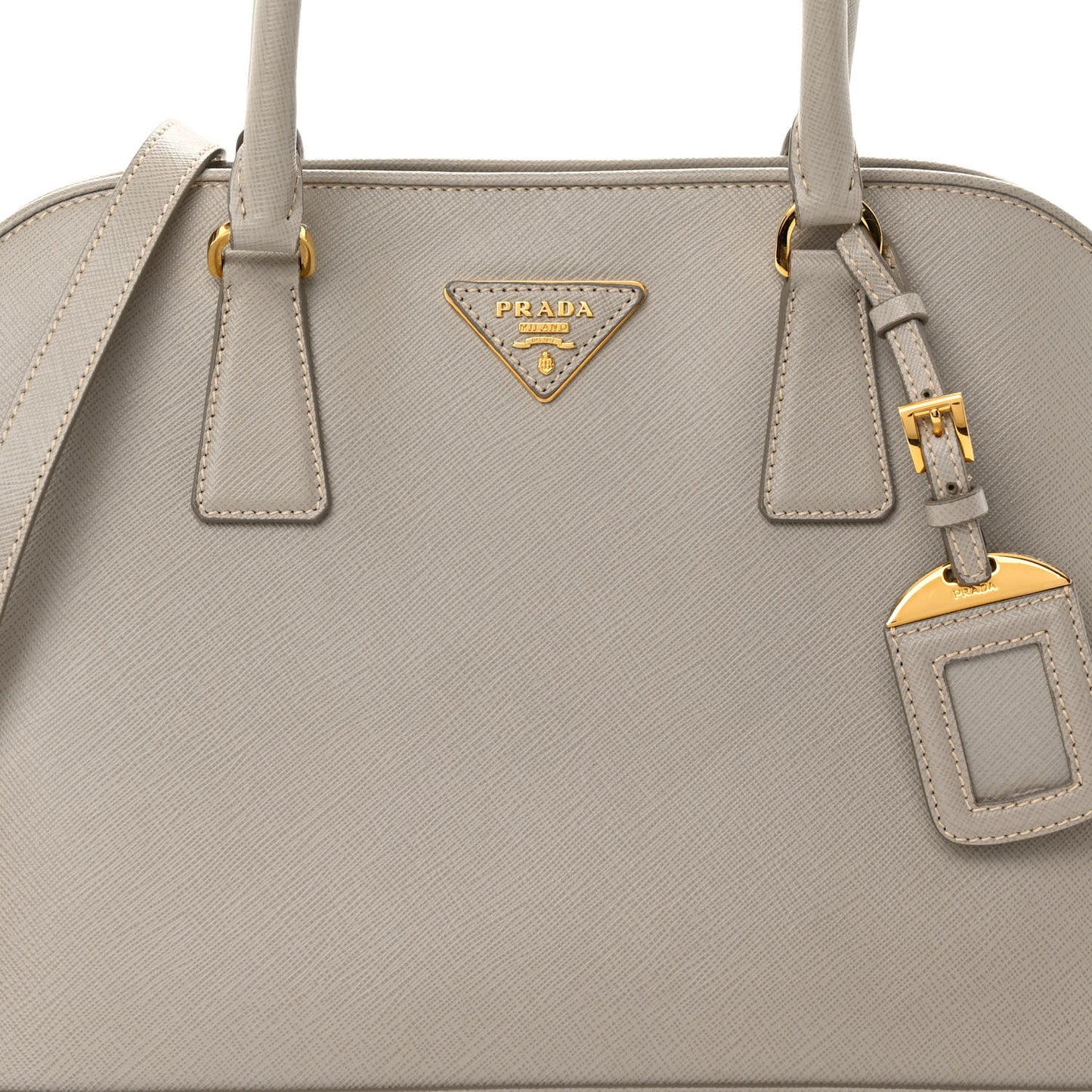 Saffiano Lux Medium Promenade Tote Argilla