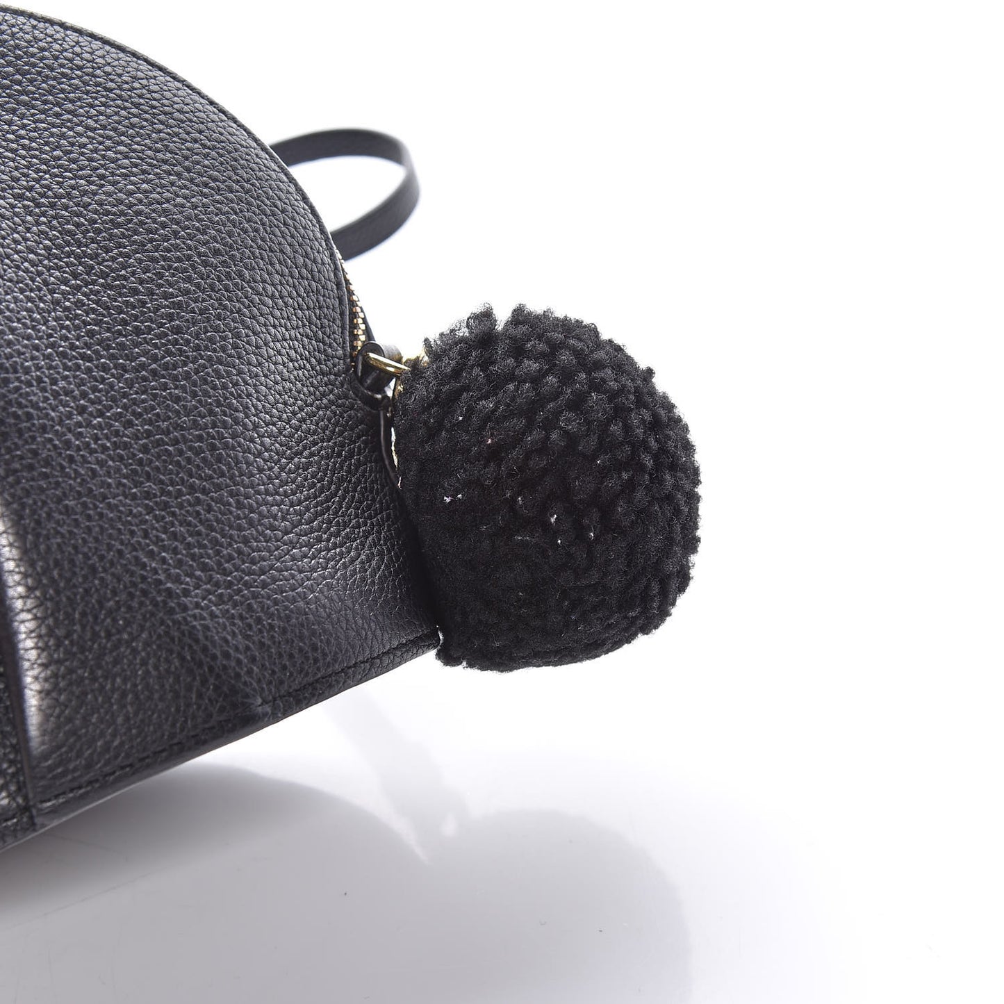 Calfskin Mini Bunny Crossbody Bag Black