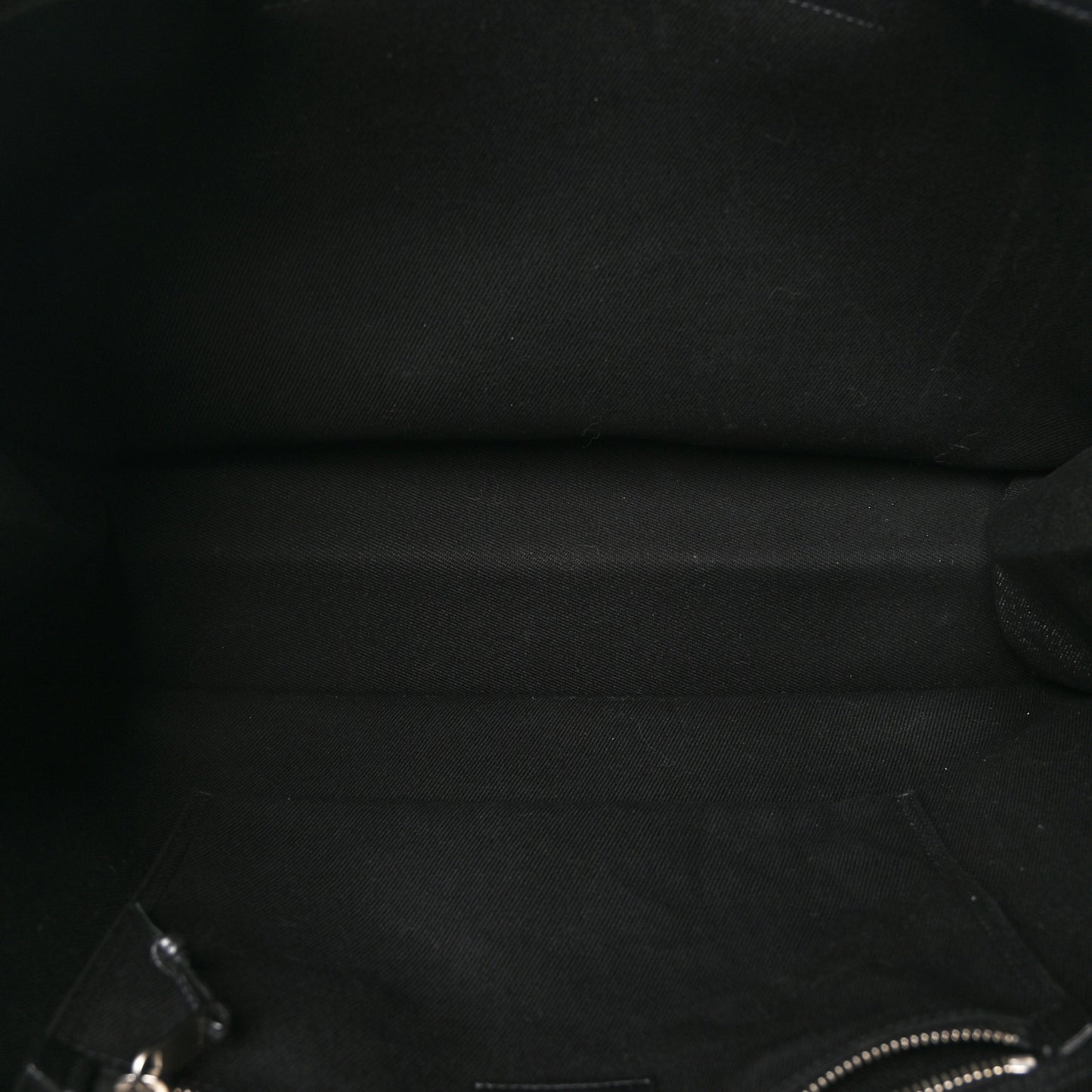 Linen Calfskin Rive Gauche Tote Black