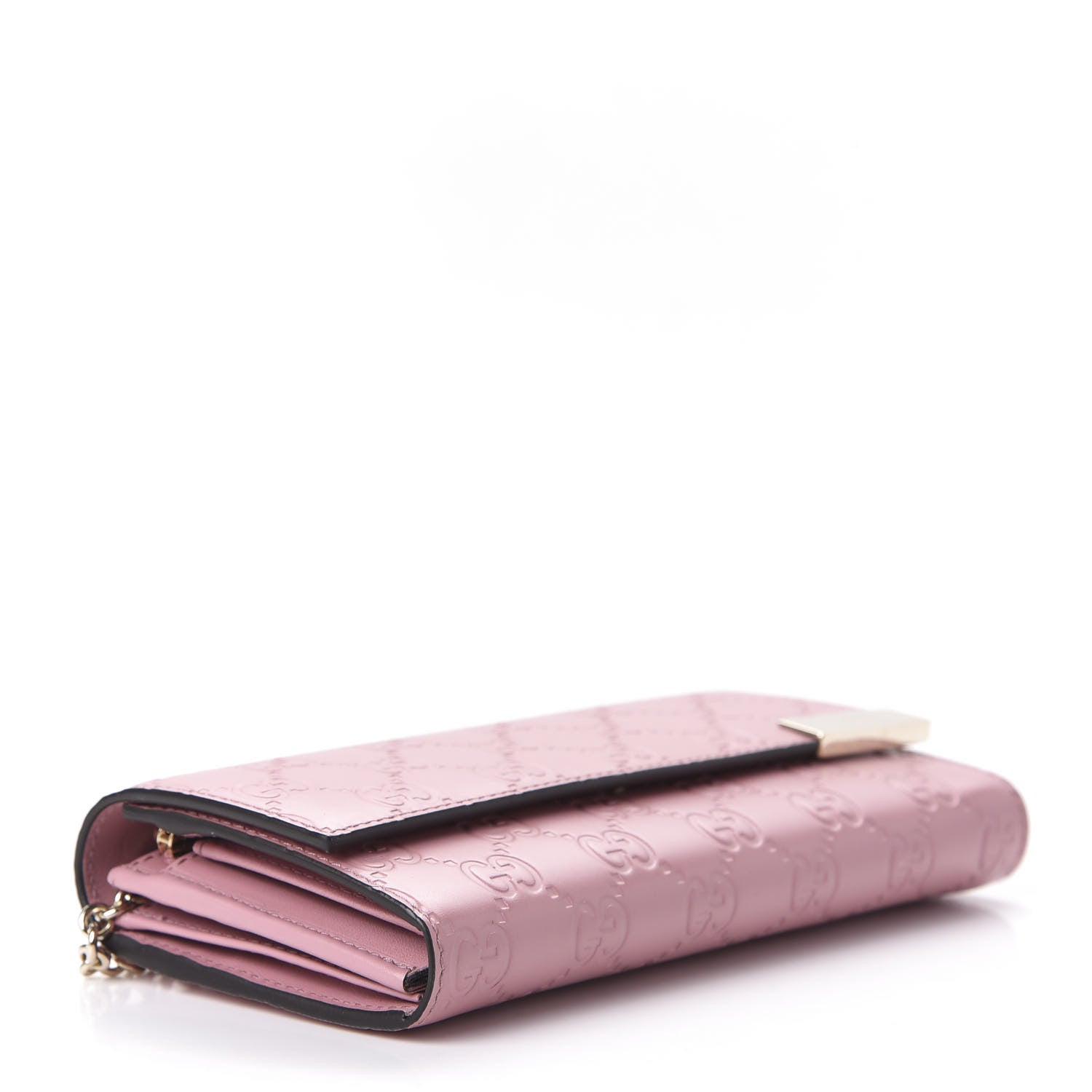 Gucci Guccissima Signature Dice Chain Wallet Carmine Rose 4 of 11