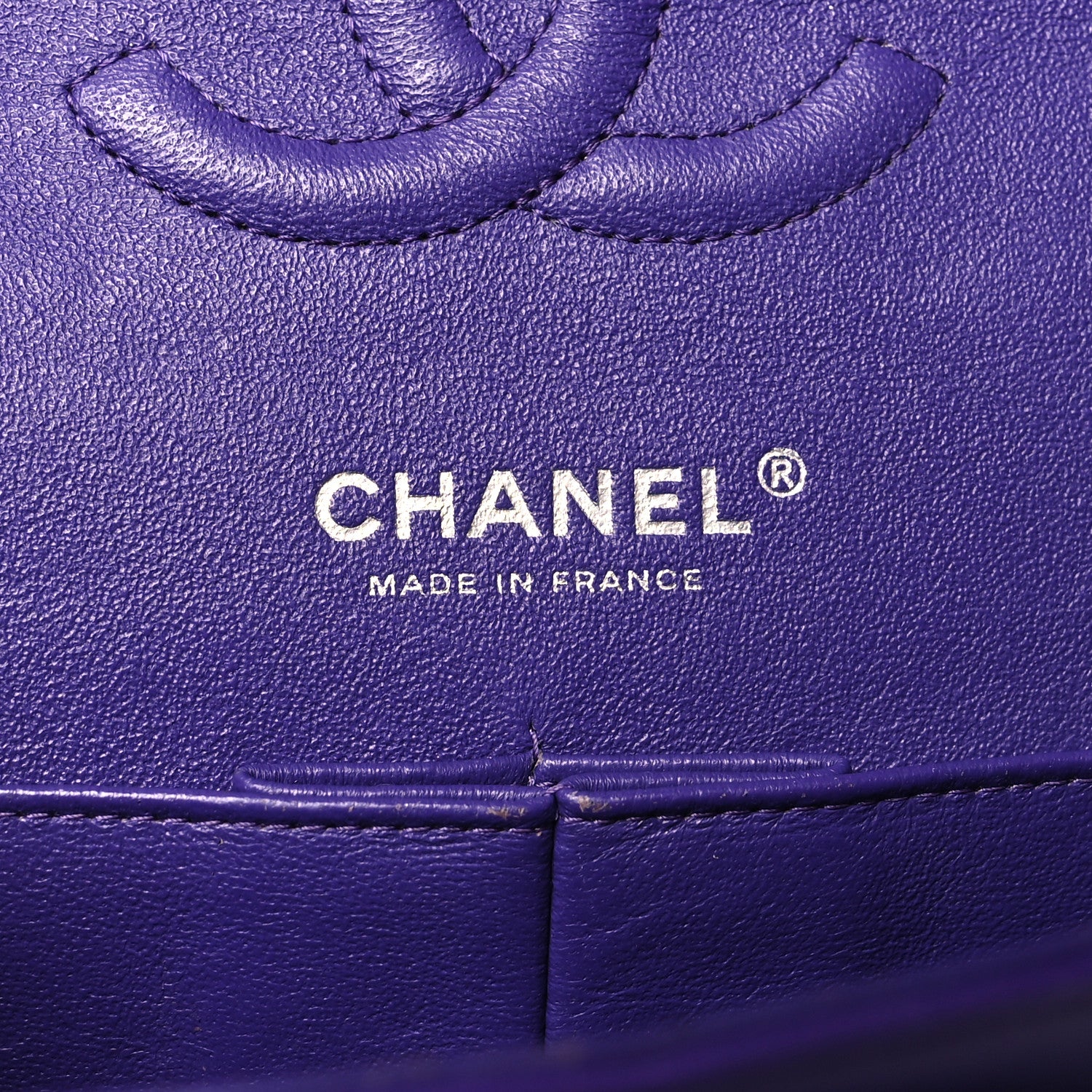Chanel Patent Calfskin Quilted Medium Double Flap Purple 6 of 13