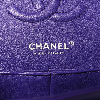 Chanel Patent Calfskin Quilted Medium Double Flap Purple 6 of 13