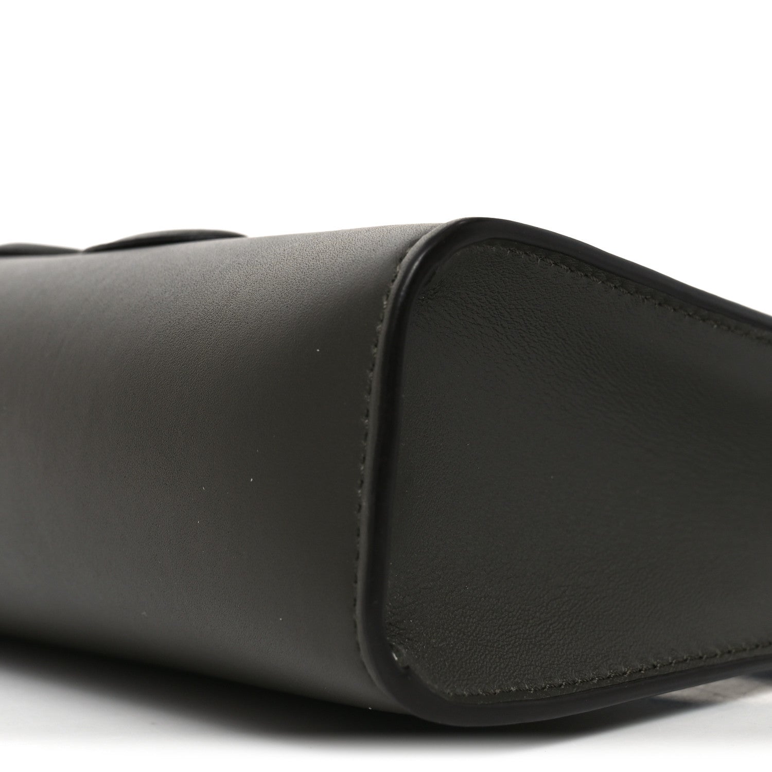 Celine Smooth Calfskin Cuir Triomphe Shoulder Bag Dark Army 9 of 9