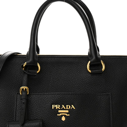 Prada Vitello Daino Boxy Tote Black 5 of 12
