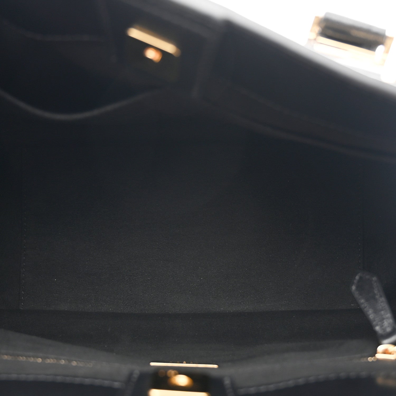 Fendi Vitello Glacier Small FF Tote Black 5 of 10