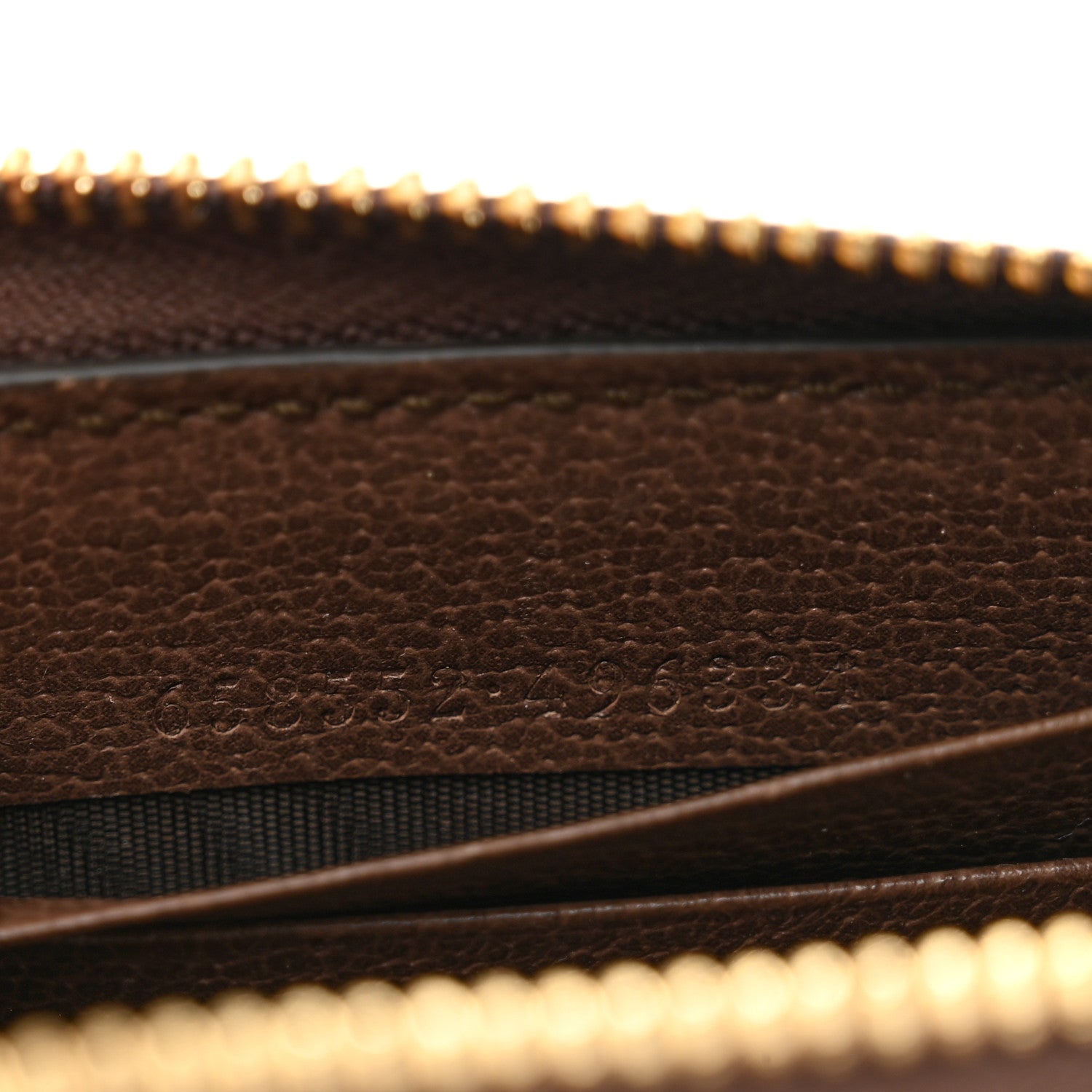 Gucci GG Supreme Monogram Textured Dollar Calfskin Web Ophidia Zip Around Card Case Wallet Beige Ebony New Acero 7 of 7