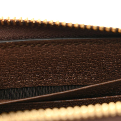 Gucci GG Supreme Monogram Textured Dollar Calfskin Web Ophidia Zip Around Card Case Wallet Beige Ebony New Acero 7 of 7