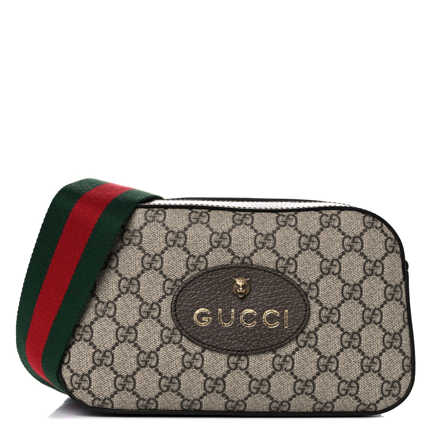 GG Supreme Monogram Web Neo Vintage Shoulder Bag Beige New Acero Crop