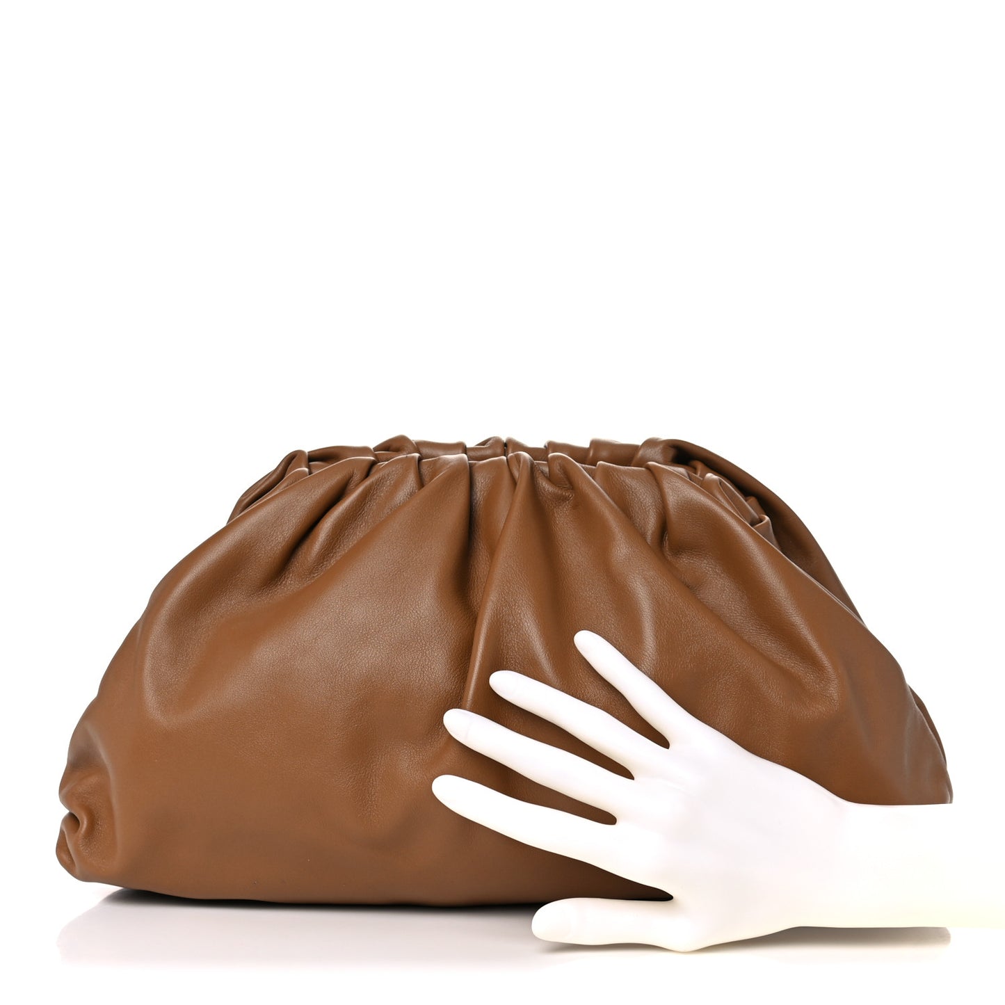 Smooth Butter Calf The Pouch Oversized Clutch Cammello