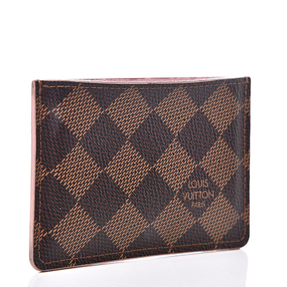Louis Vuitton Damier Ebene Caissa Card Holder Rose Ballerine 2 of 9