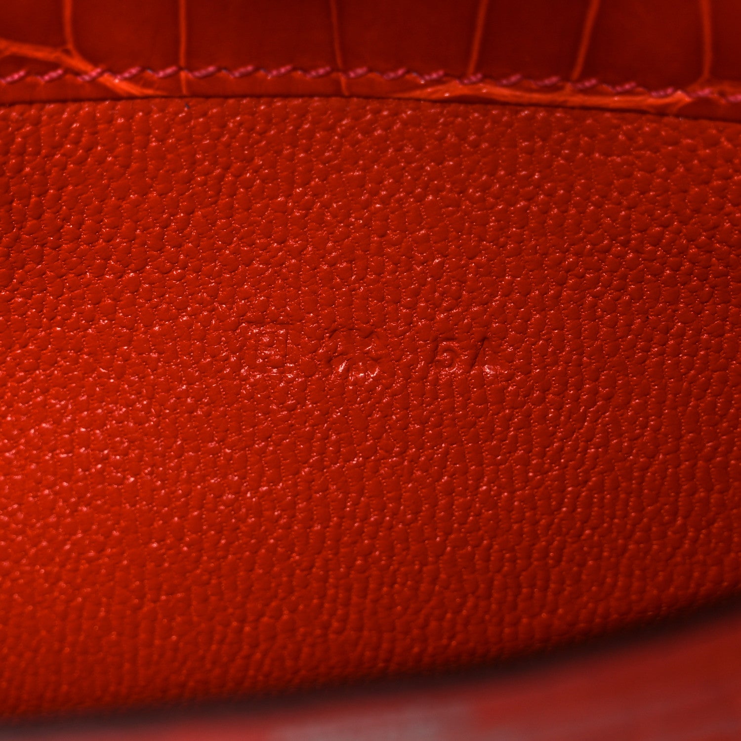 Hermes Shiny Alligator Constance Long Wallet Sanguine 7 of 17
