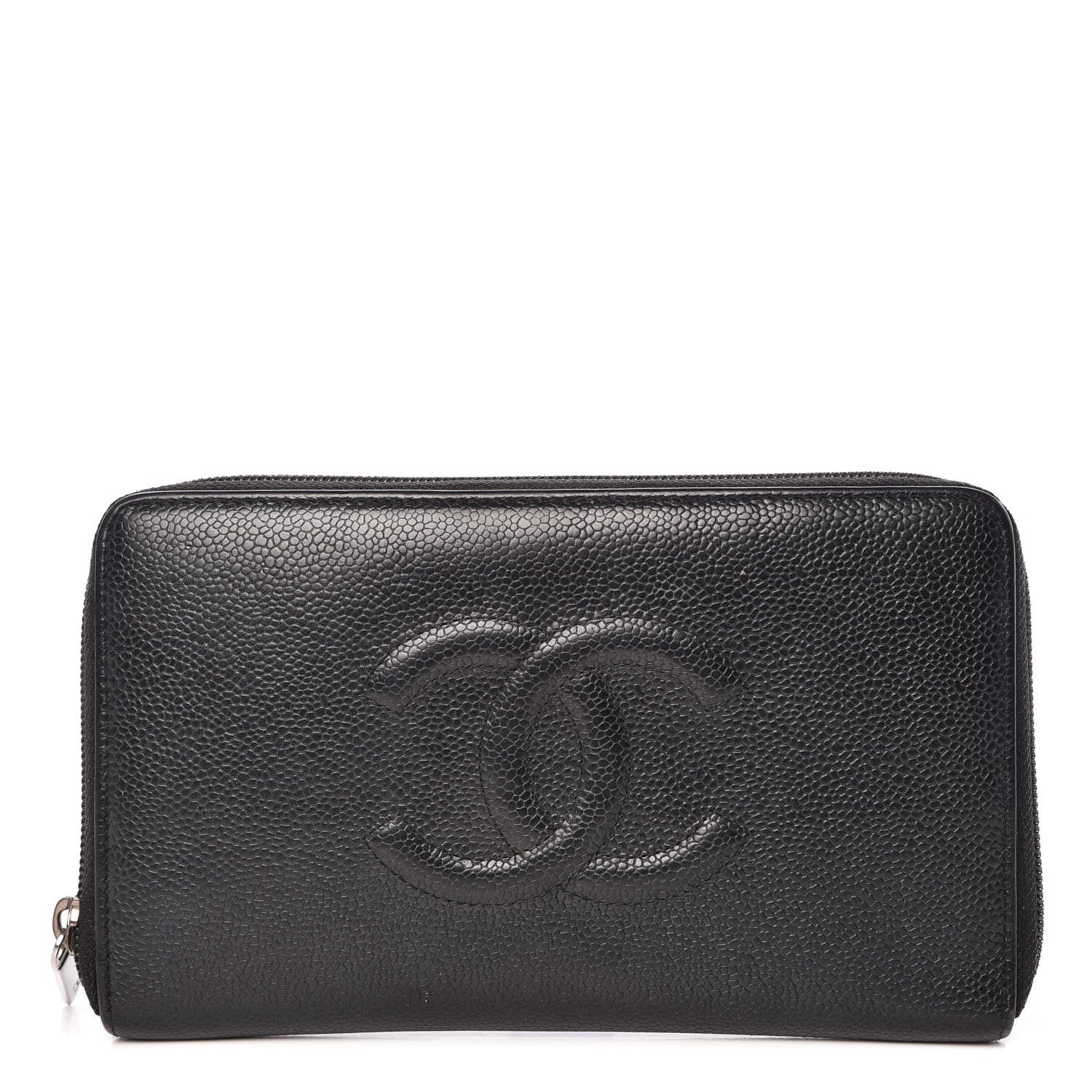 Chanel Caviar Large Timeless CC Zip Around Wallet Black 1 of 9