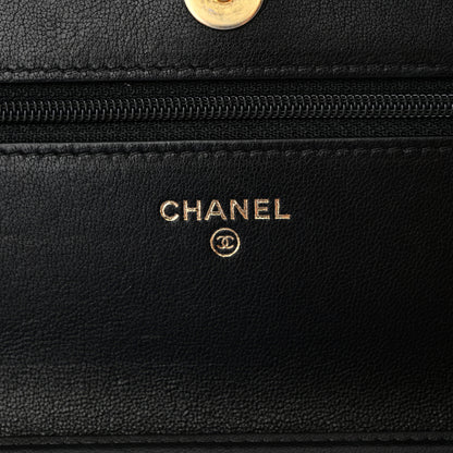 Chanel Lambskin Quilted Infinity Wallet On Chain WOC Black 7 of 12