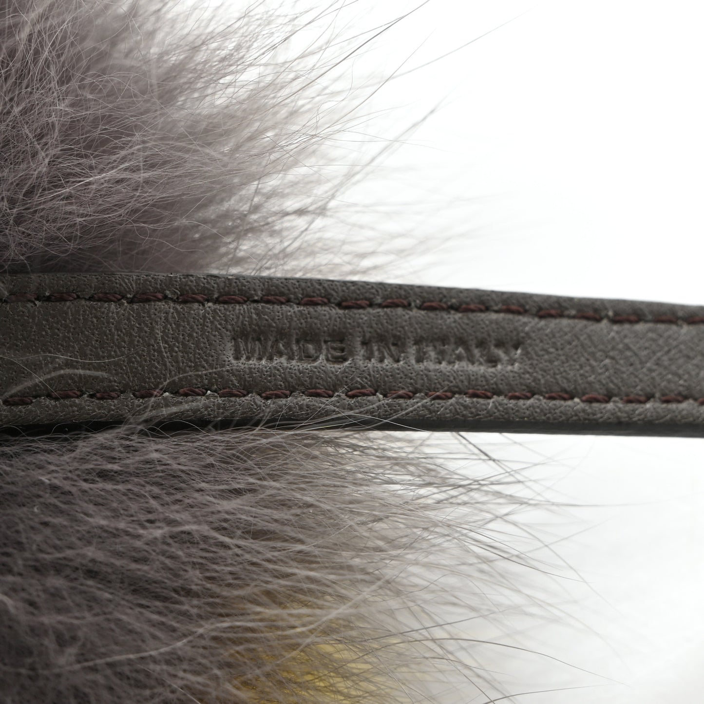Fox Fur S ABCharm Bag Charm Grey Yellow