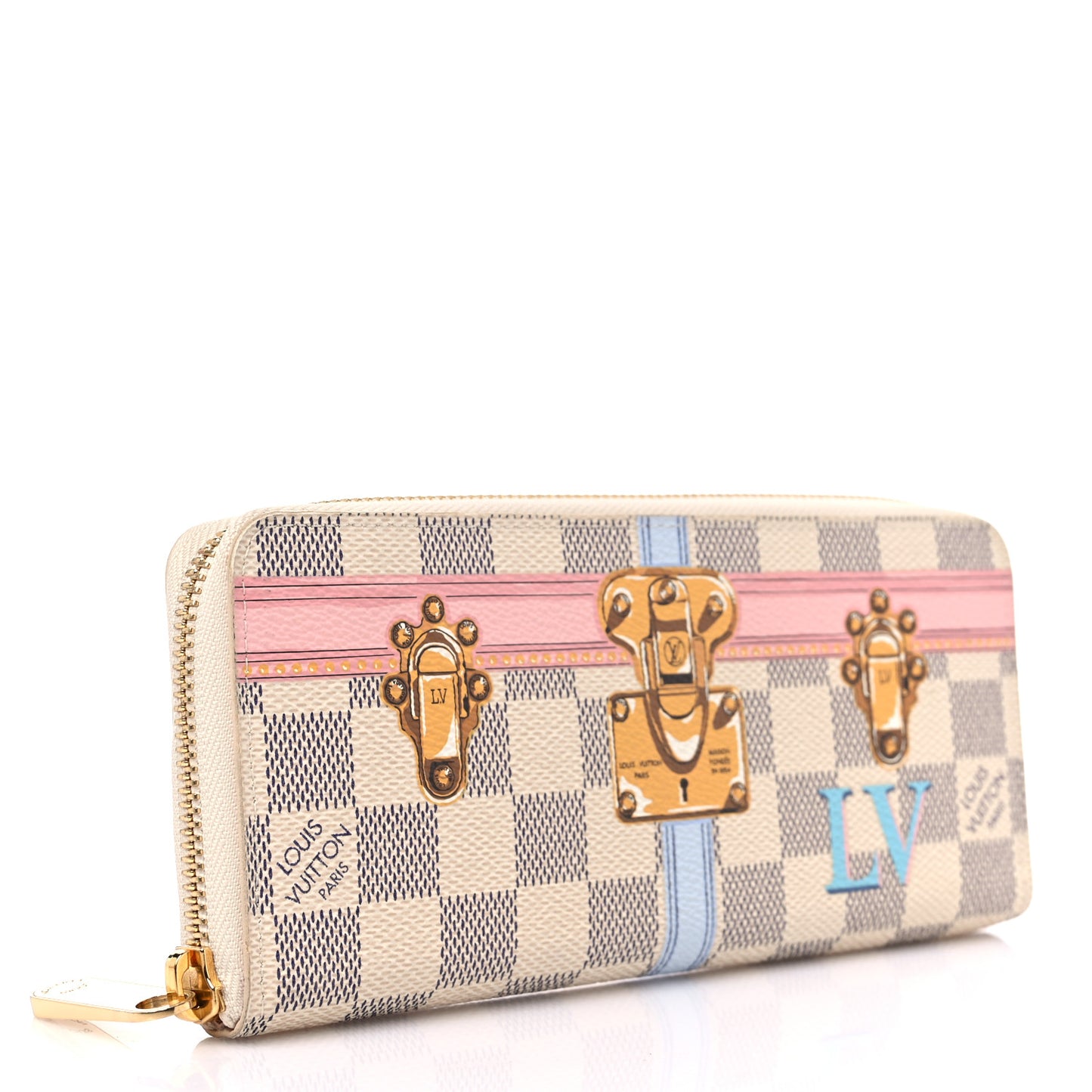 Damier Azur Summer Trunks Clemence Wallet