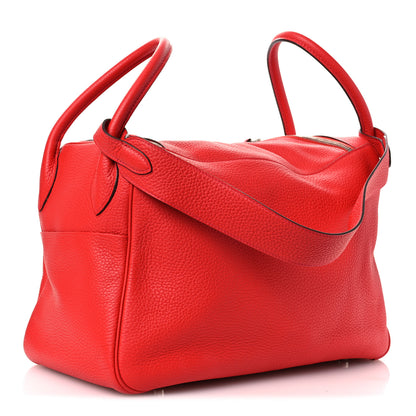 Hermes Taurillon Clemence Lindy 34 Rouge Tomate 3 of 13
