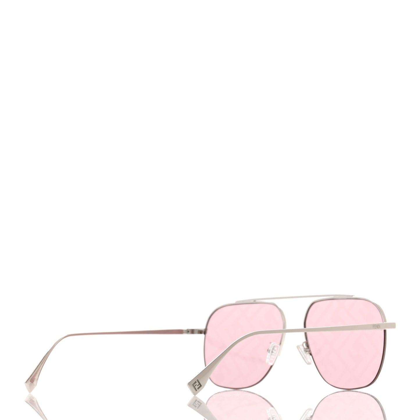 Metal Fendi Travel Geometric Sunglasses TF2216549 Silver Pink