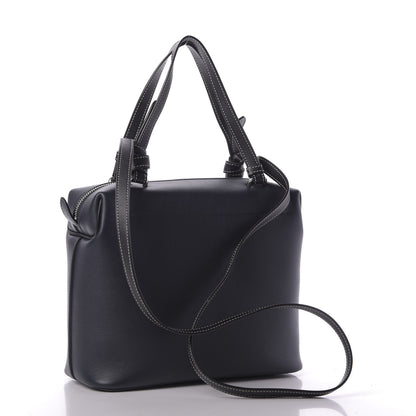 Celine Lambskin Small Soft Cube Satchel Navy 3 of 8