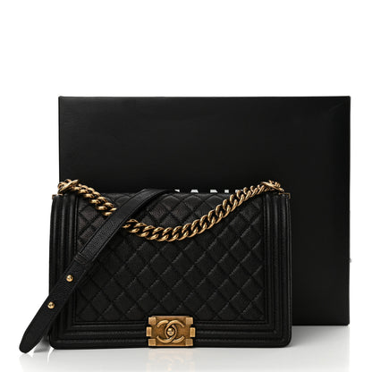 Chanel Caviar Quilted New Medium Boy Flap Black 13 of 13