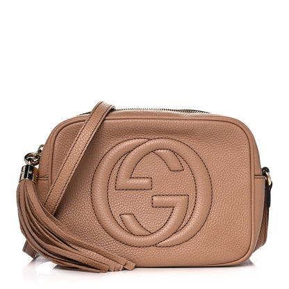 Gucci Pebbled Calfskin Small Soho Disco Bag Camelia 1 of 16