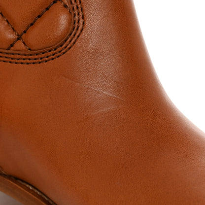 Chanel Calfskin CC Logo Mid Calf Boots 39 Caramel 9 of 9