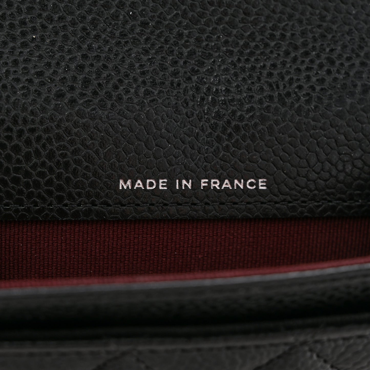 Caviar Quilted Flap Card Holder Wallet Black