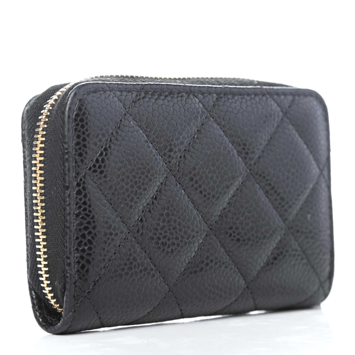 Chanel Caviar Quilted Zip Coin Purse Black 2 of 4
