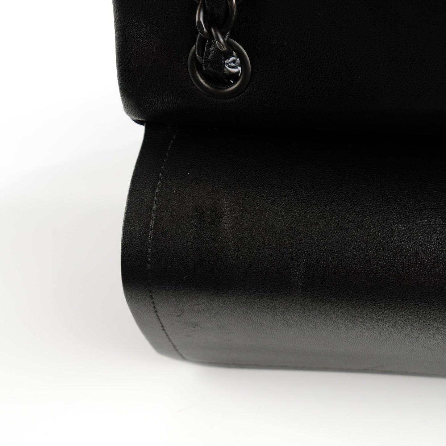 Lambskin Quilted Jumbo Double Flap So Black