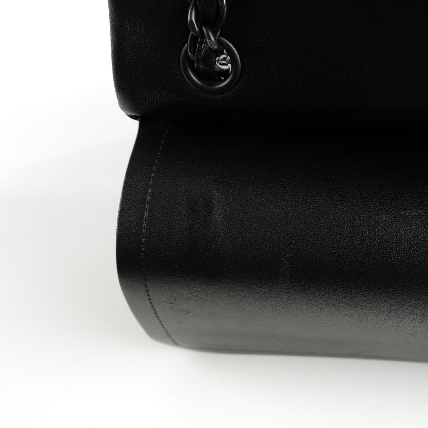 Chanel Lambskin Quilted Jumbo Double Flap So Black 2 of 12