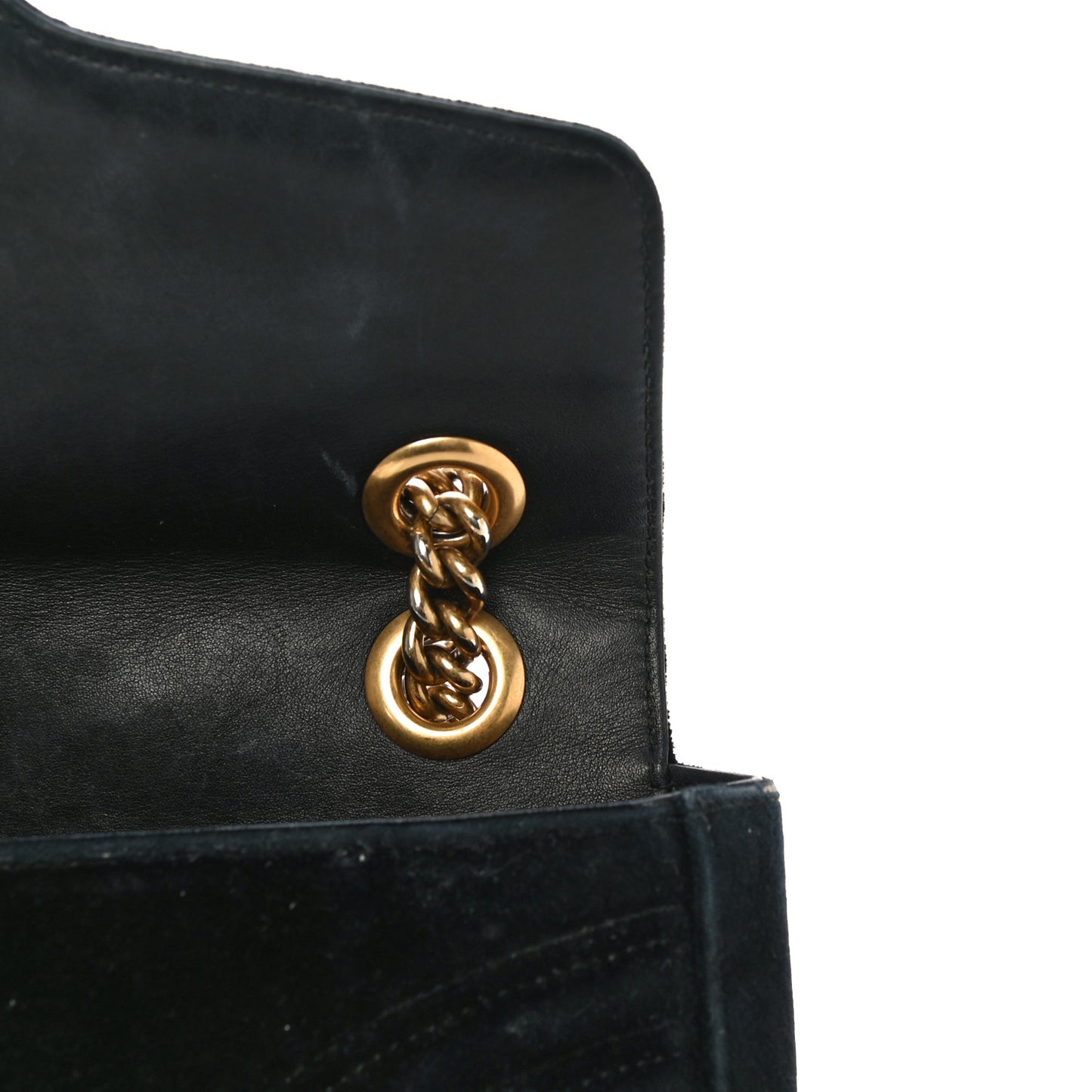 Velvet Matelasse Small GG Marmont Shoulder Bag Black