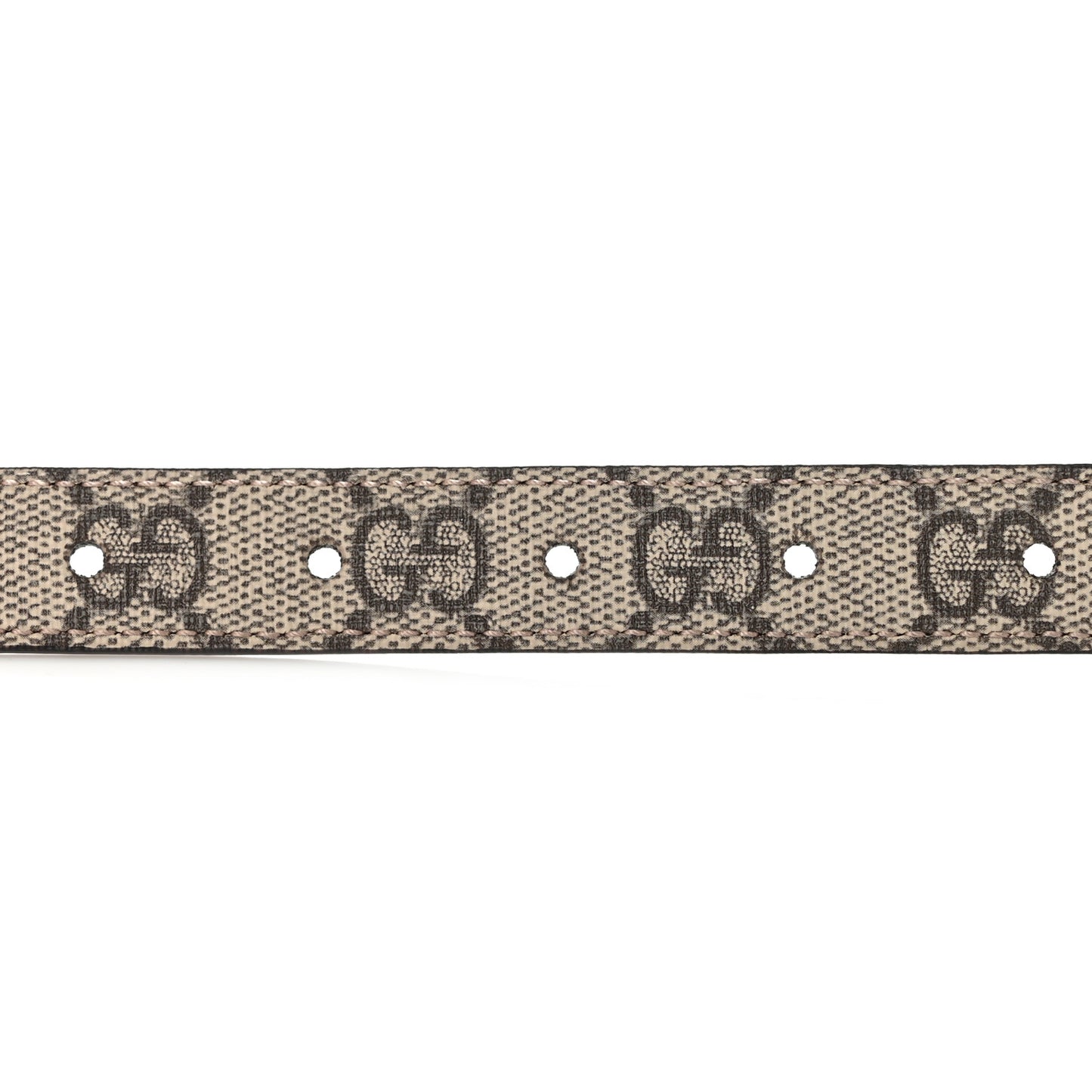 Calfskin GG Supreme Monogram Double G Reversible 20mm Belt 95 38 Beige New Acero