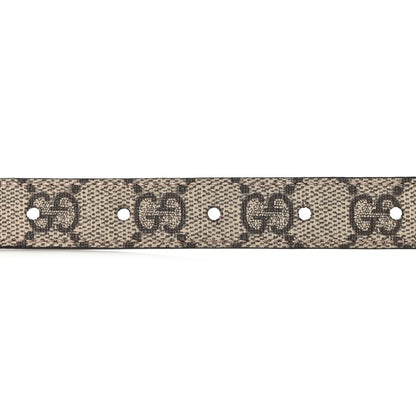 Gucci Calfskin GG Supreme Monogram Double G Reversible 20mm Belt 95 38 Beige New Acero 6 of 6