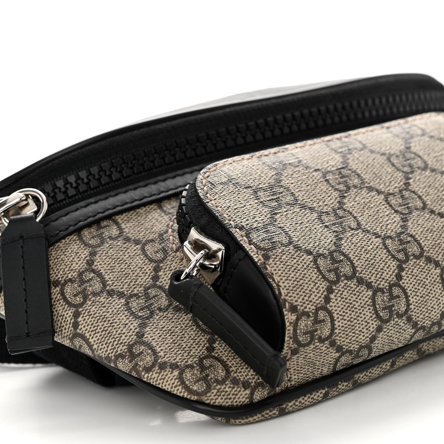 GG Supreme Monogram Belt Bag Black