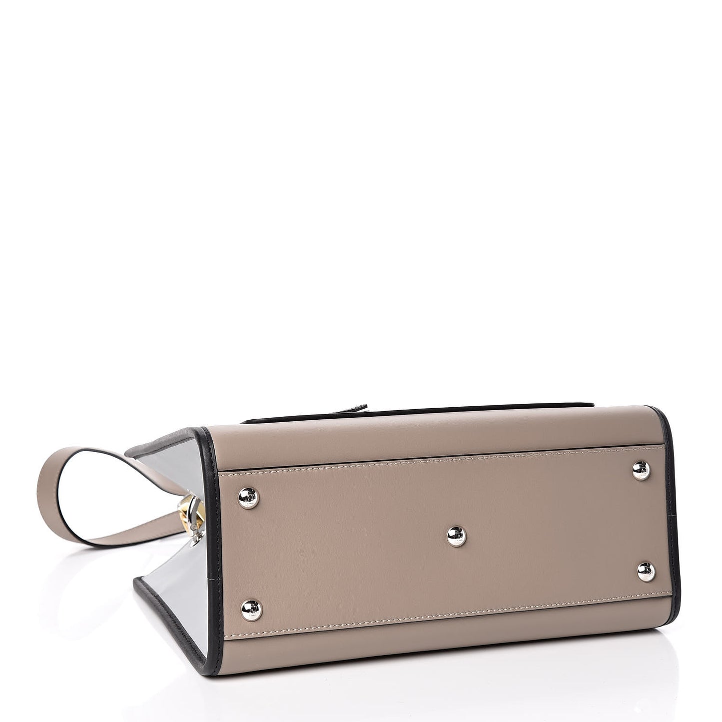 Vitello Century F is Fendi Small Runaway Satchel Tortora Soap Grigio Perla Burro Black
