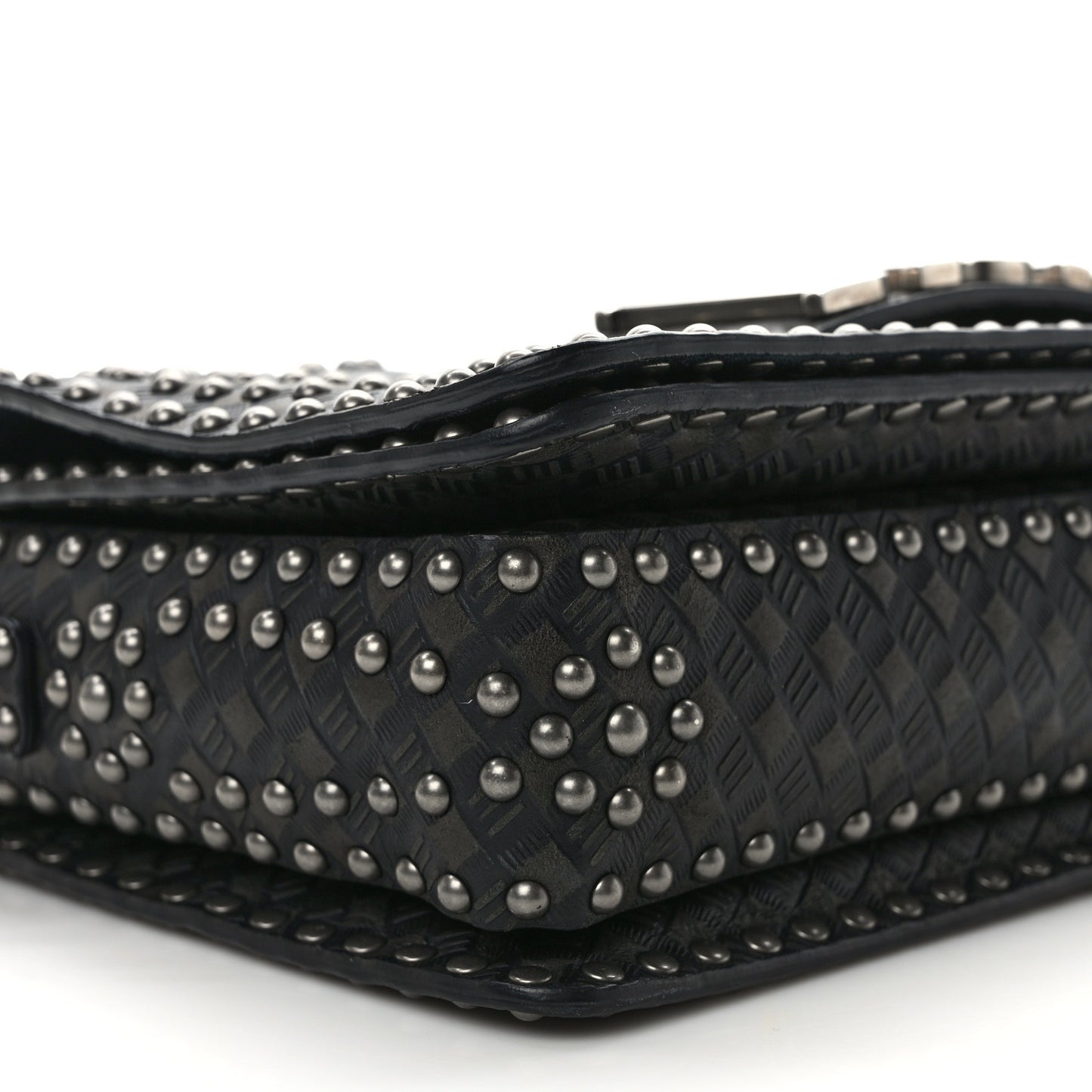 Calfskin Studded Dio(r)evolution Flap Bag Black