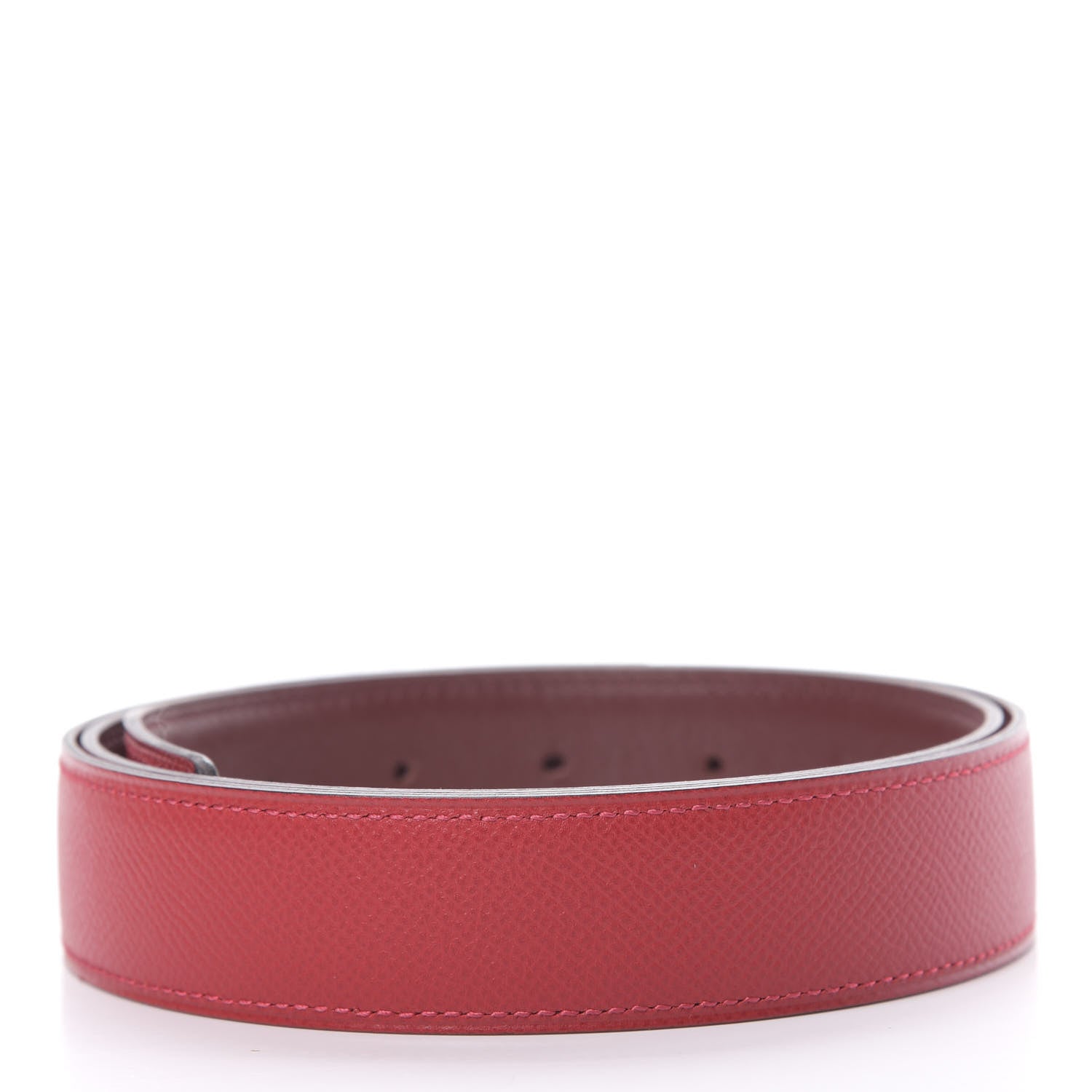 Hermes Epsom Swift 32mm Belt Strap 85 Rouge Casaque Rouge H 2 of 7