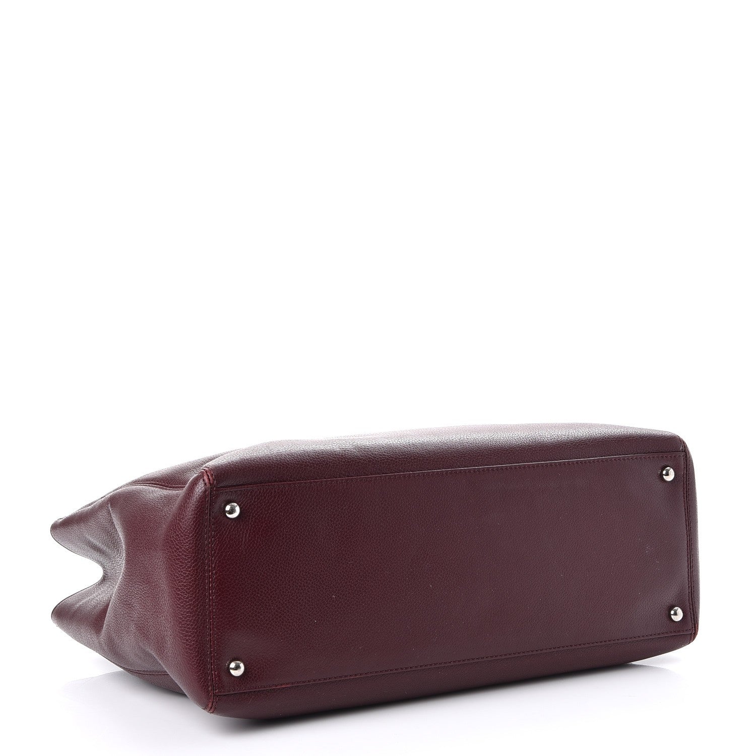 Chanel Calfskin Cerf Executive Shopper Tote Burgundy 4 of 12