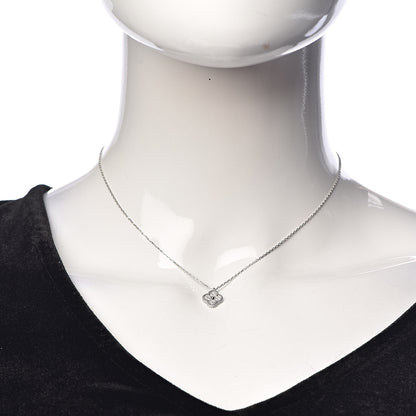 Van Cleef & Arpels 18K White Gold Diamond Sweet Alhambra Pendant Necklace 2 of 8