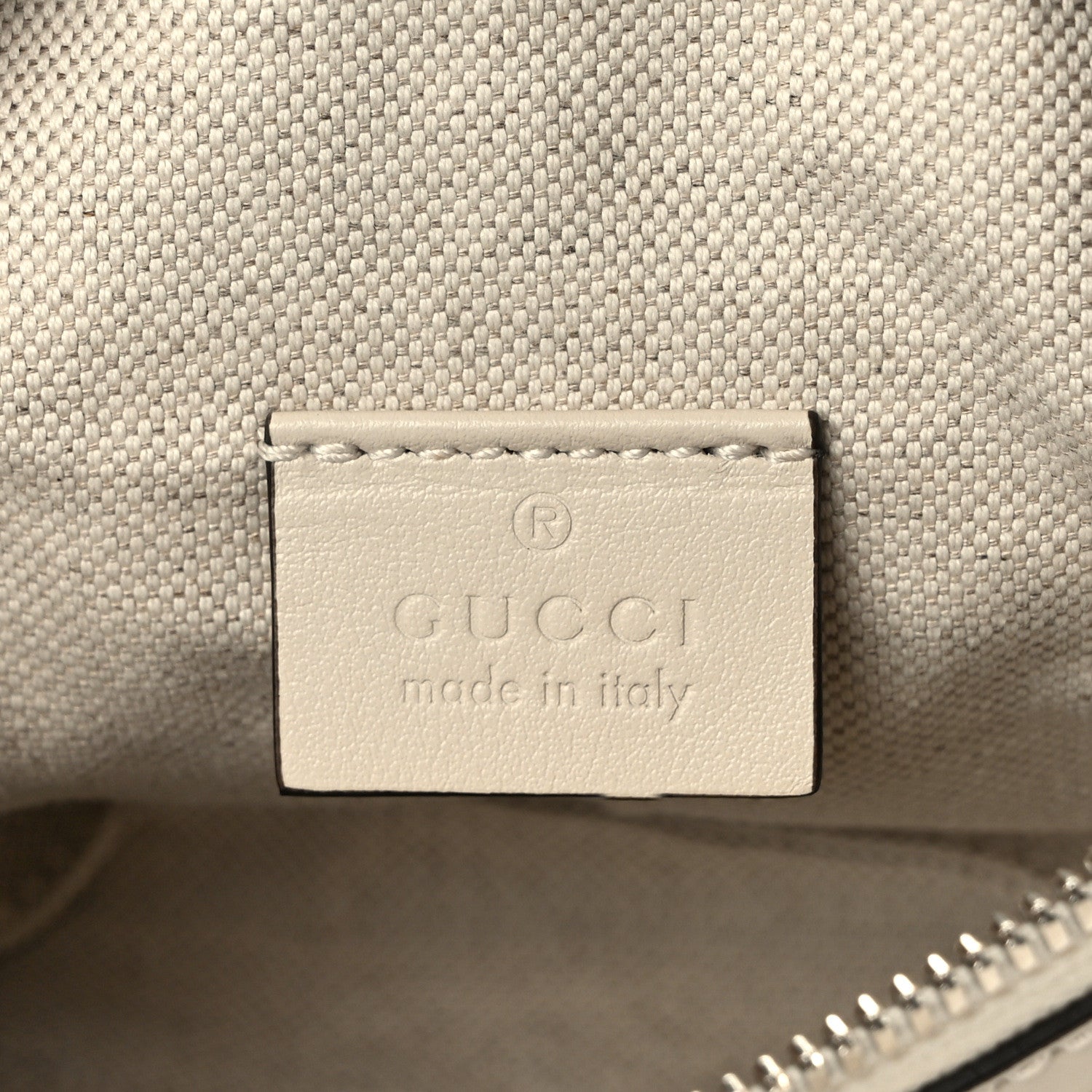 Gucci Calfskin GG Tennis Embossed Belt Bag Mystic White 6 of 10