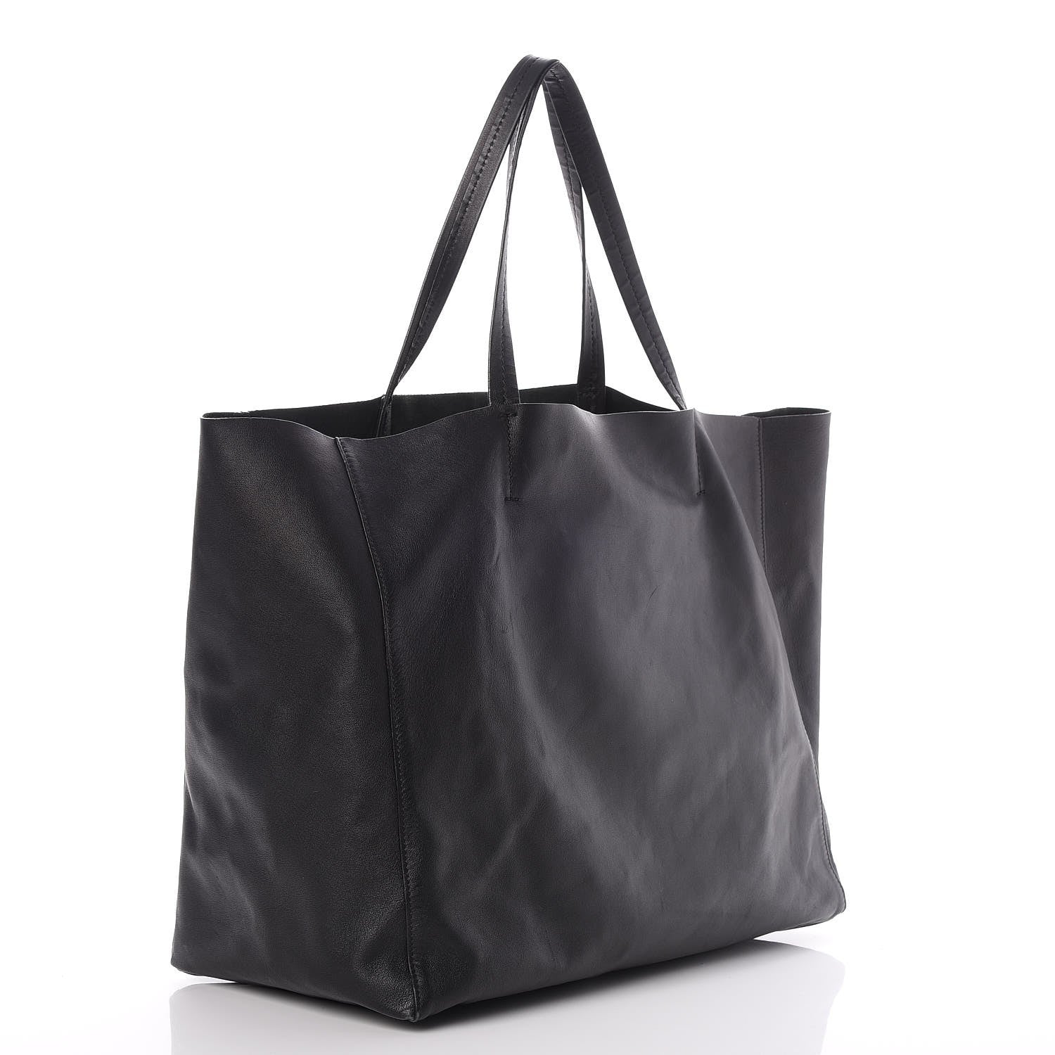 Celine Lambskin Horizontal Cabas Black 3 of 7
