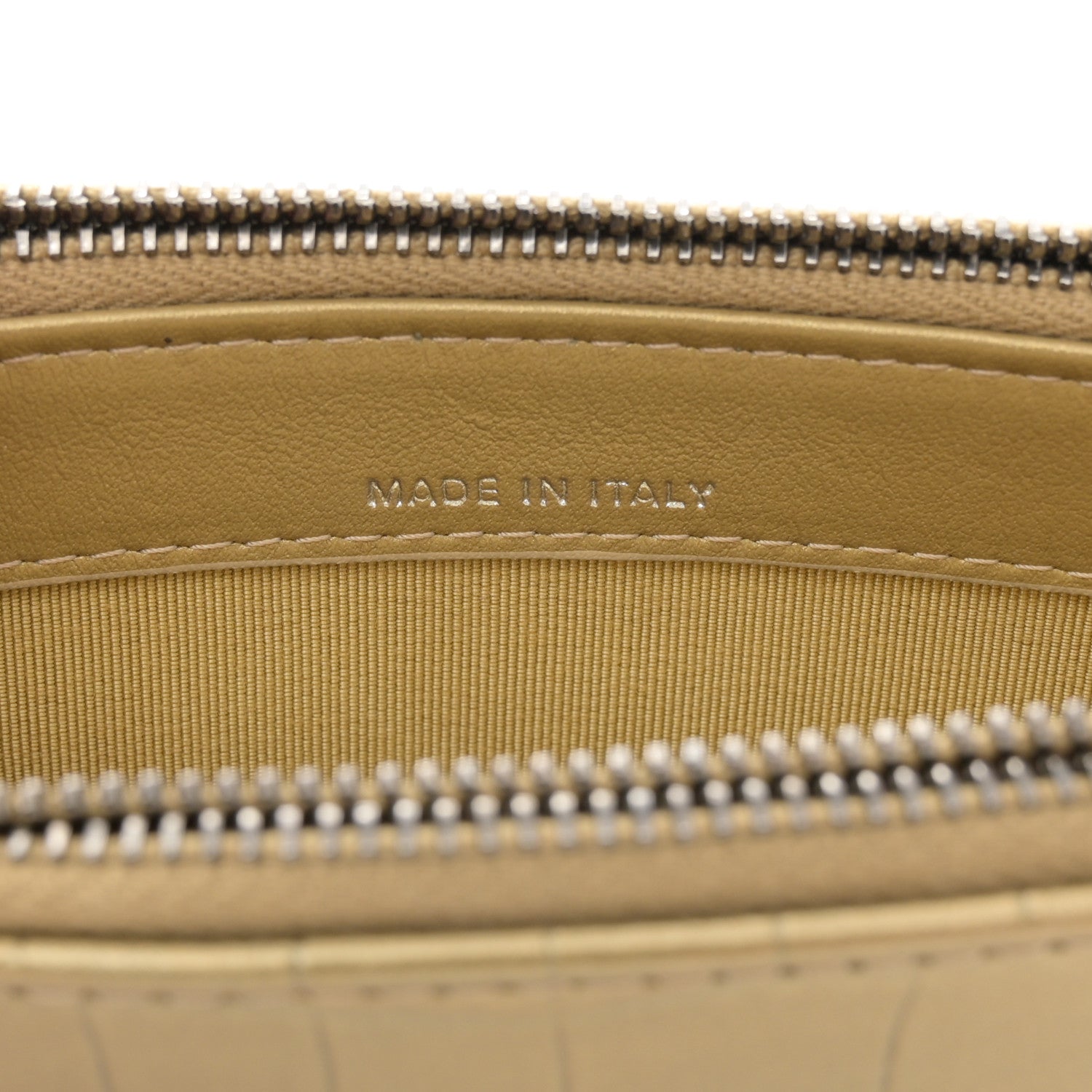 Chanel Metallic Calfskin Crocodile Embossed Small Gabrielle Clutch With Chain Gold 8 of 13