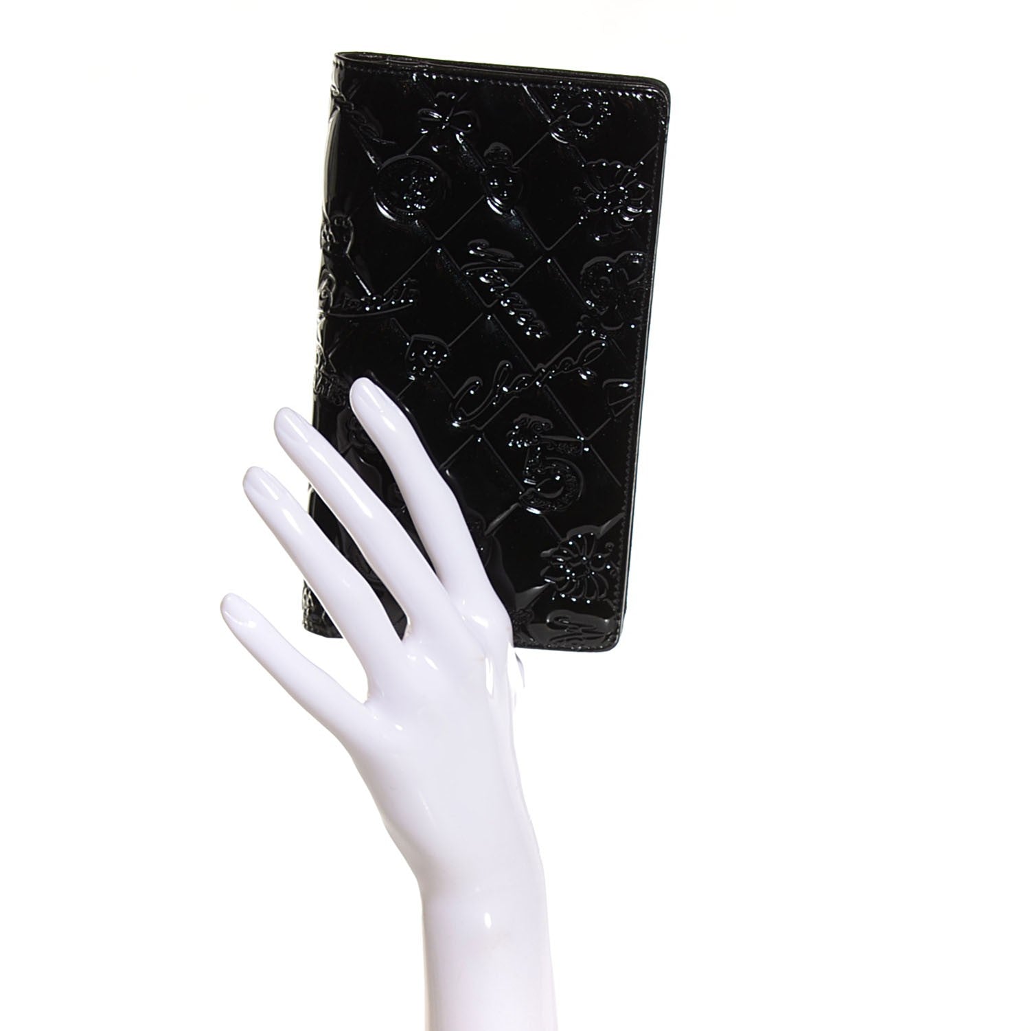 Chanel Patent Calfskin Lucky Symbols Yen Wallet Black 2 of 8