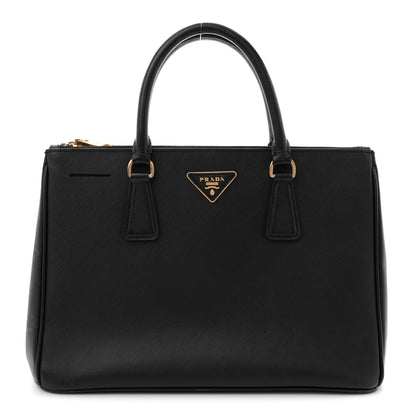 Prada Saffiano Medium Galleria Double Zip Tote Black 1 of 14