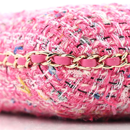Chanel Tweed Chain Around Phone Holder Pink Blue White 9 of 11