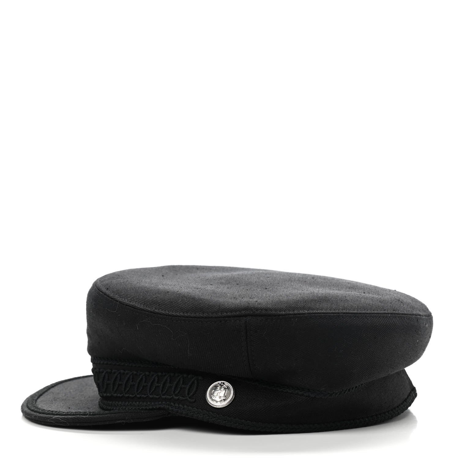 Hermes Double Linen Twill Cabourg Cap 59 Black 4 of 7