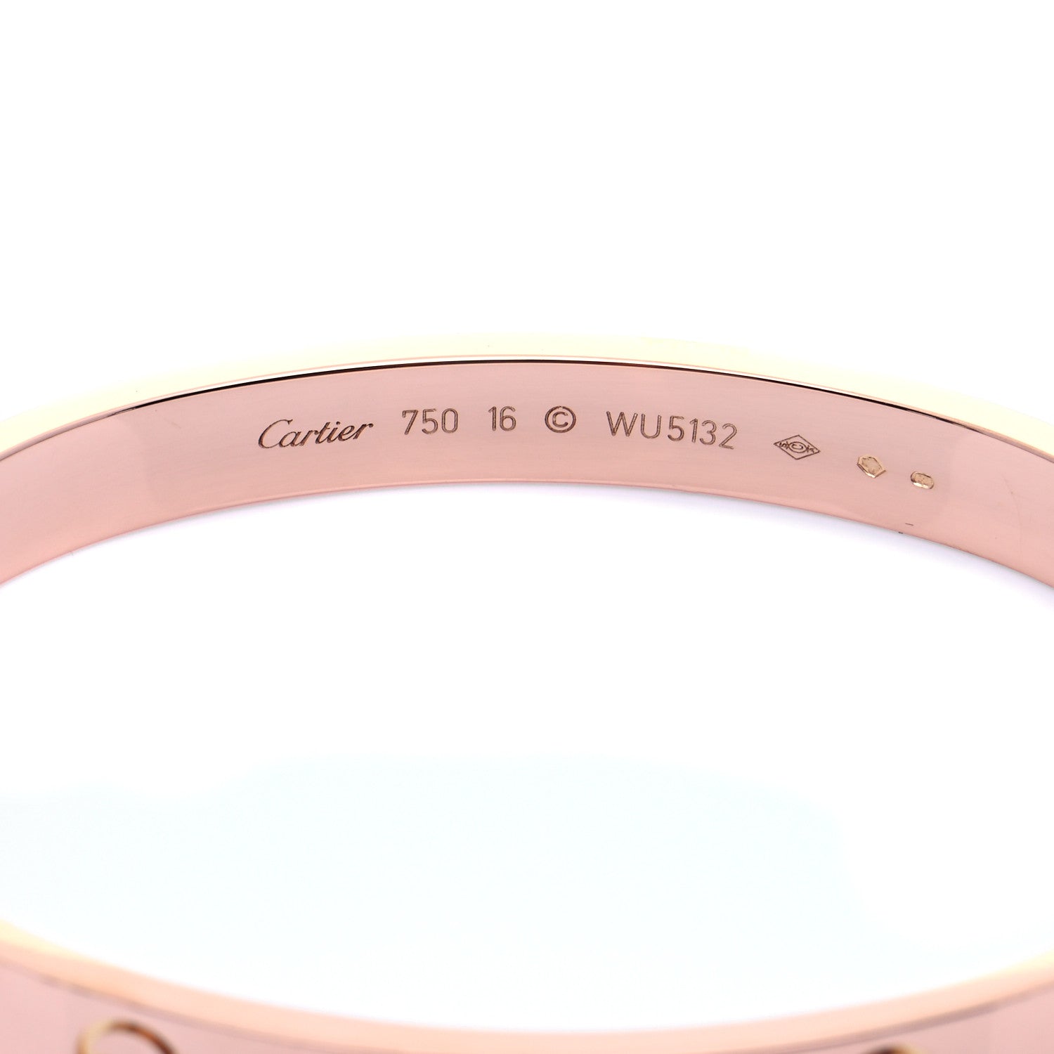 Cartier 18K Pink Gold LOVE Bracelet 16 6 of 8